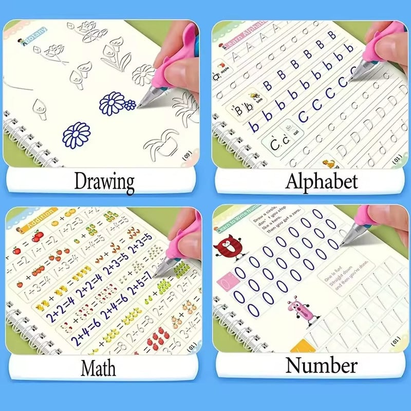 Children’s Magic Copybooks, Handwriting Practice for Kids (Set of 4 Books)
