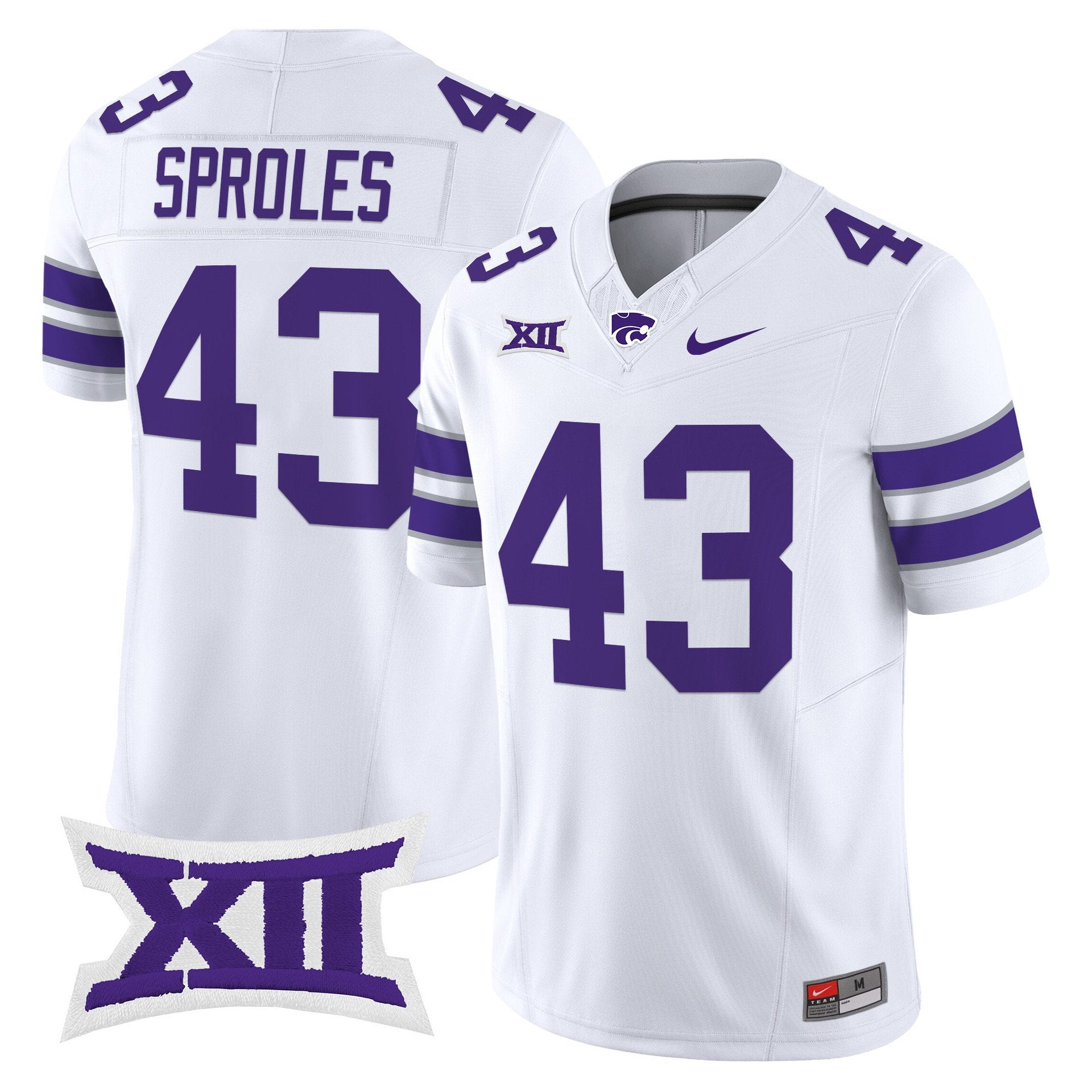 Darren Sproles Jersey #43 Kansas State Wildcats 2025 Limited Stitched White