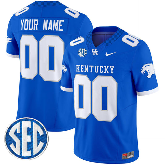 Custom Kentucky Wildcats Jersey Name, Number 2025 Limited Stitched Royal