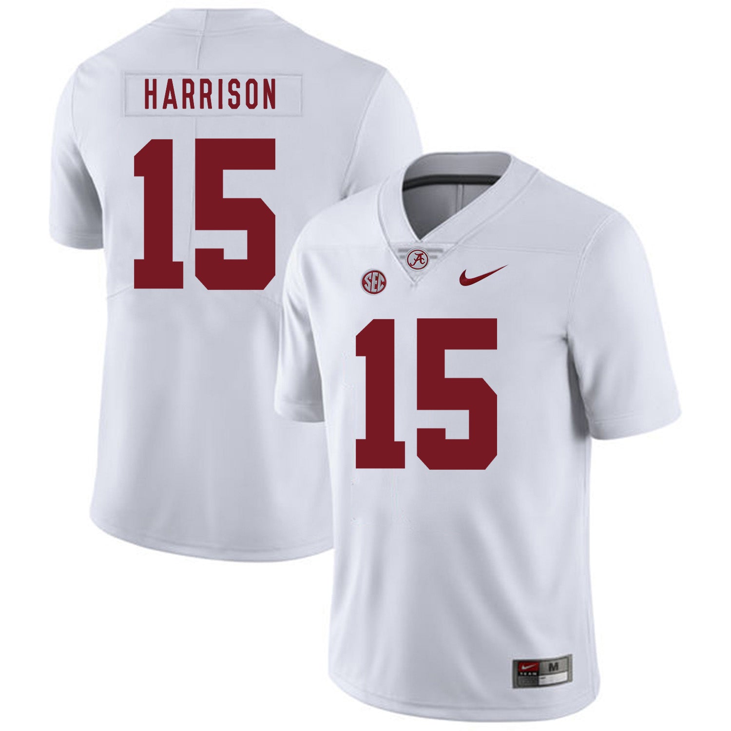 Alabama Crimson Tide #15 Ronnie Harrison College Football Jersey White