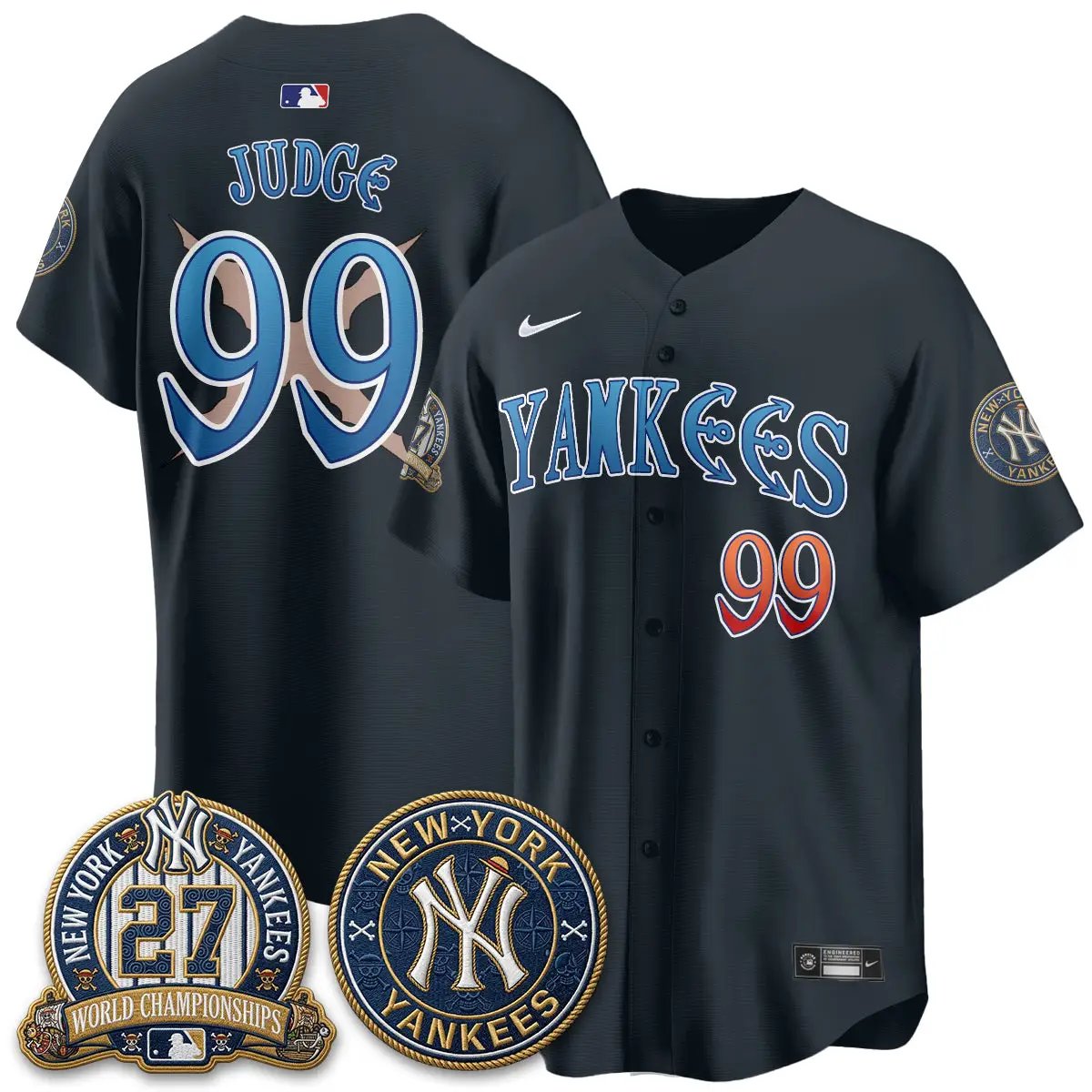Men New York Yankees x Japanese Cartoon Limited Jersey -  Stitched