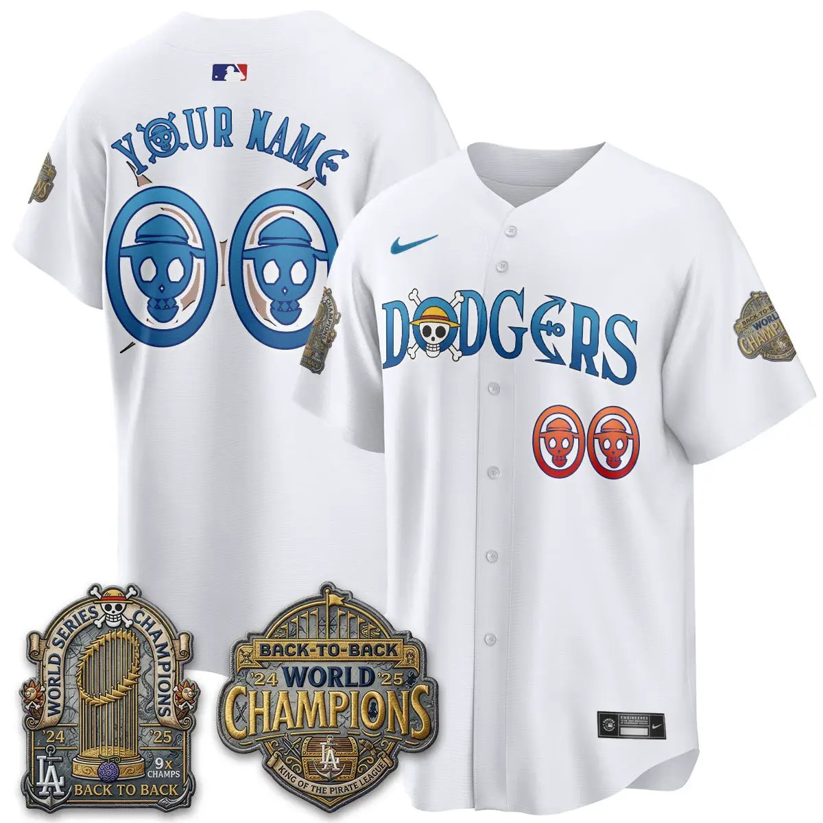 Los Angeles Dodgers Japanese Cartoon Vapor Limited Custom Jersey - Stitched