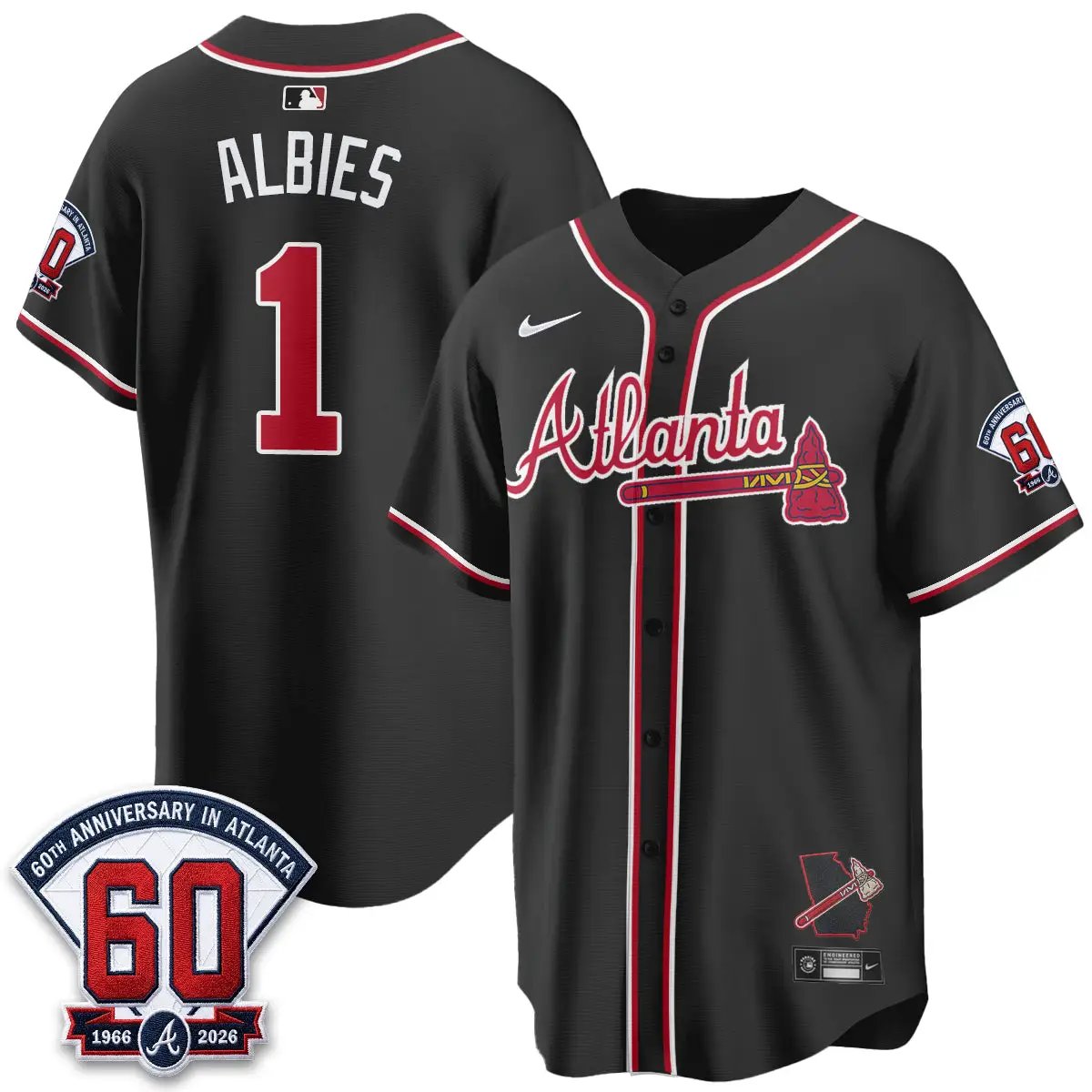 Men Atlanta Braves 2026 Black Out Style Vapor Limited Jersey - All Stitched