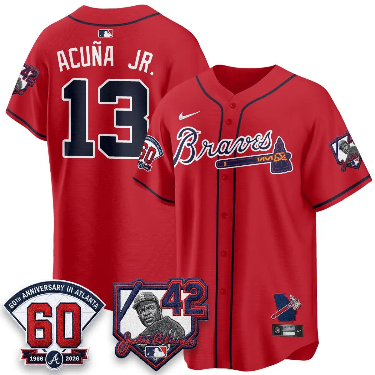 Men Atlanta Braves 2026 Jackie Robinson Day Vapor Limited Jersey - All Stitched