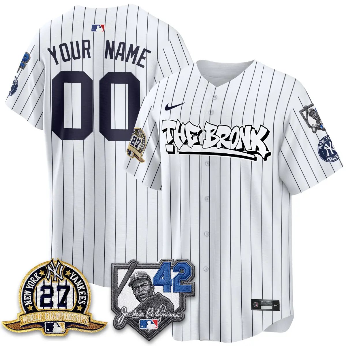 New York Yankees The Bronx 2026 Jackie Robinson Day Vapor Limited Custom Jersey - All Stitched