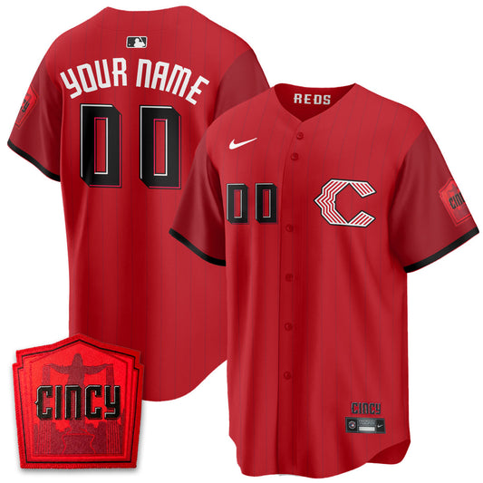 Cincinnati Reds 2026 City Connect Limited Premier Vapor Custom Jersey - All Stitched