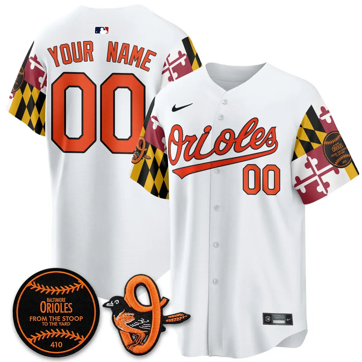 Baltimore Orioles 2026 x Maryland State Flag Vapor Custom Jersey - All Stitched V2