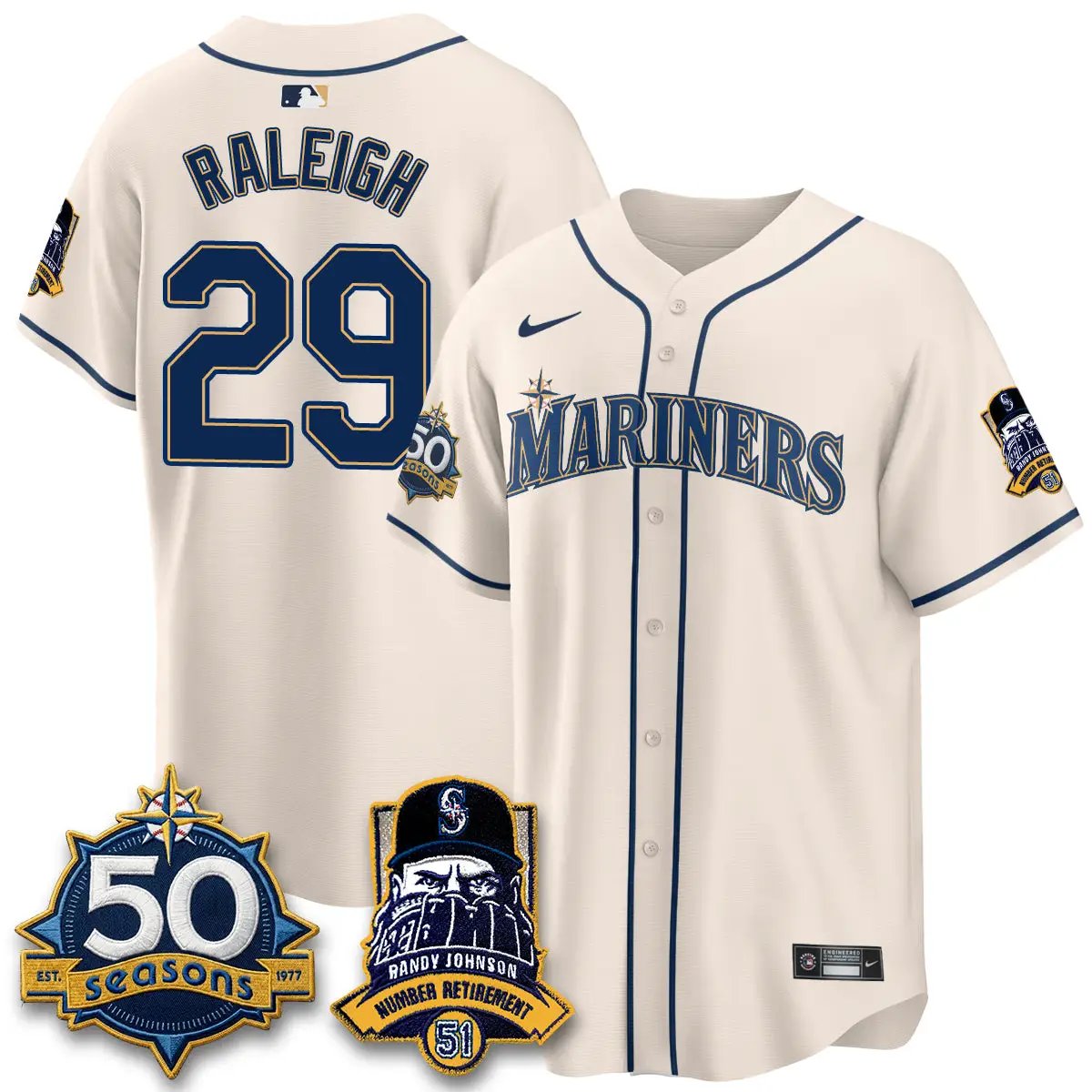 Men Seattle Mariners Randy Johnson Vapor Limited Jersey V2- All Stitched