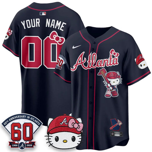 Atlanta Braves x Meow KT 2026 Vapor Limited Custom Jersey - All Stitched