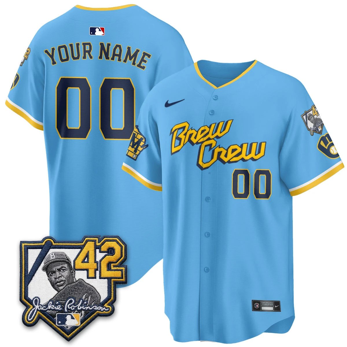 Milwaukee Brewers 2026 New Era Vapor Custom Limited Jersey - All Stitched