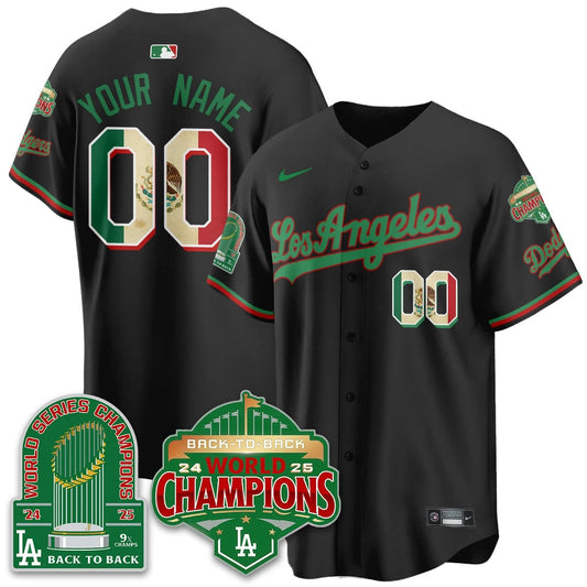 CUSTOM Los Angeles Dodgers Mexico Vapor Limited Jersey - 9x & B2B Champs - All Stitched