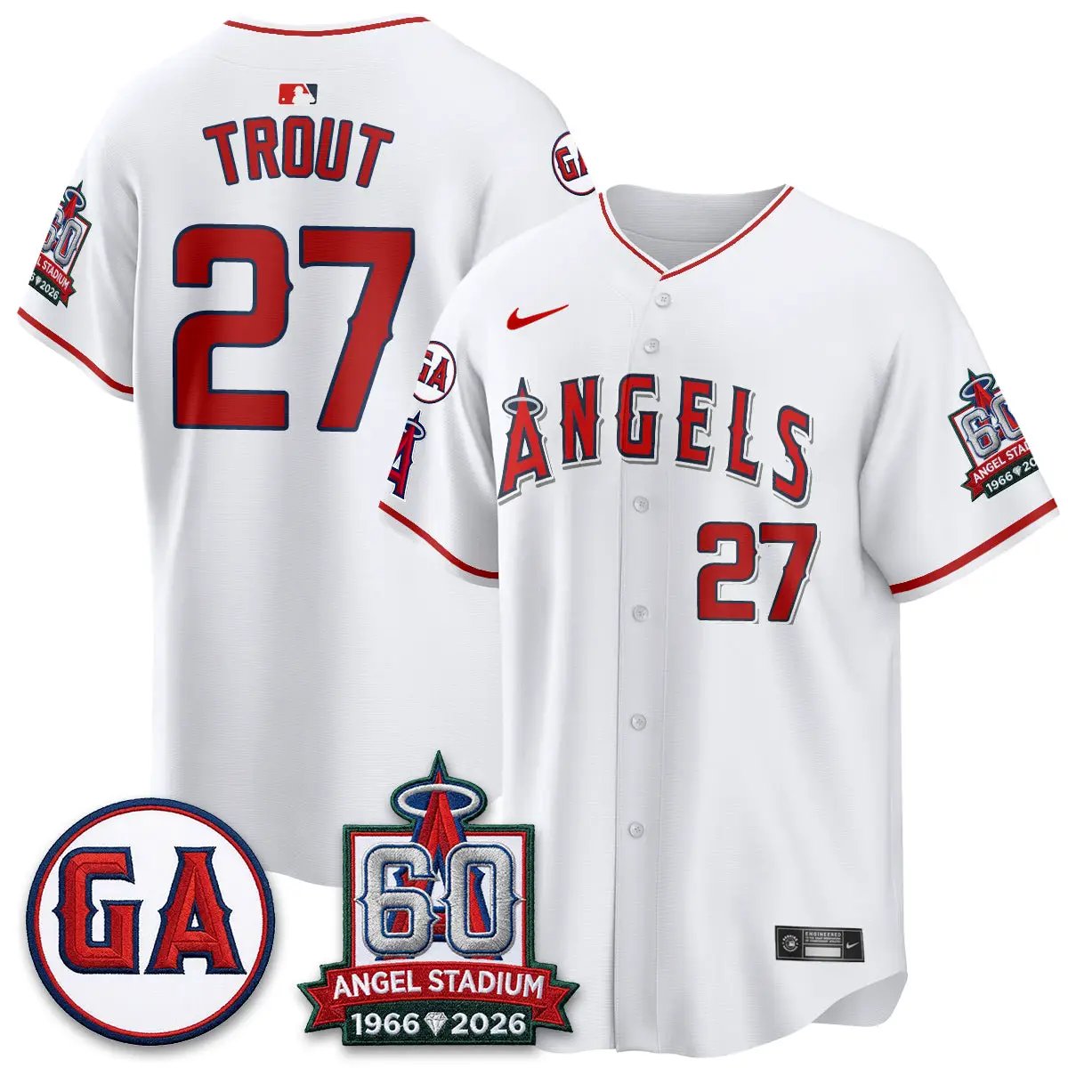 Men  Los Angeles Angels 60th Anniversary Vapor Jersey - All Stitched V3