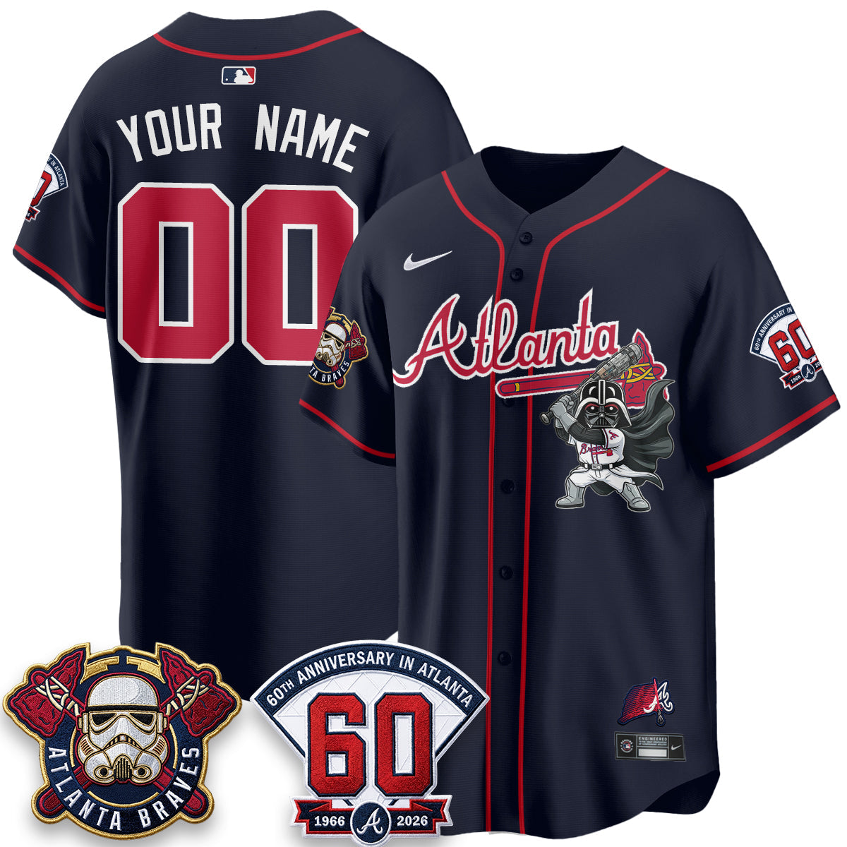 Atlanta Braves x SW Vapor Limited Custom Jersey - Stitched