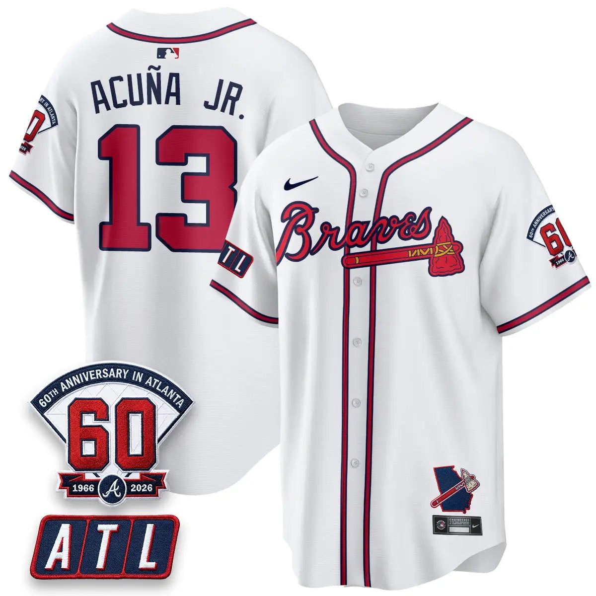 Men Atlanta Braves 2026 60th Anniversary Vapor Limited Jersey - All Stitched