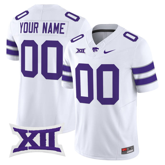 Custom Kansas State Wildcats Jersey Name, Number 2025 Limited Stitched White