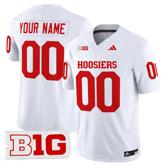 Custom Indiana Hoosiers Jersey Name, Number 2025 Limited Stitched White