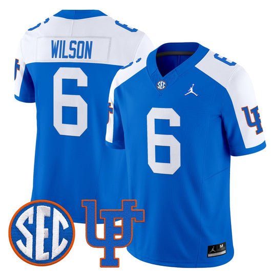 Dallas Wilson Jersey #6 Florida Gators 1960s Throwback Vapor Limited Royal Alter