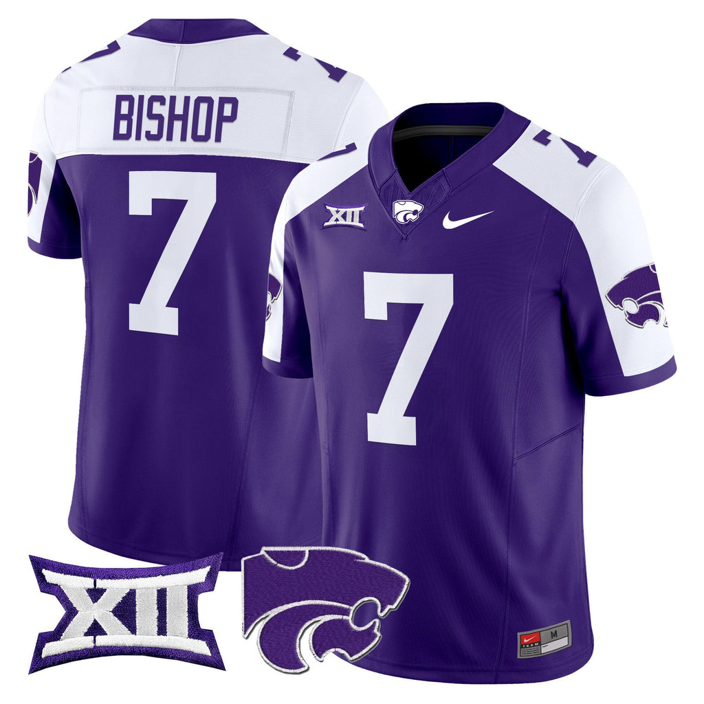Michael Bishop Jersey #7 Kansas State Wildcats 2025 Limited Stitched Purple Alter