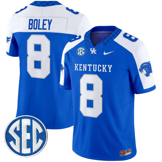 Cutter Boley Jersey #8 Kentucky Wildcats 2025 Limited Stitched Royal Alternate