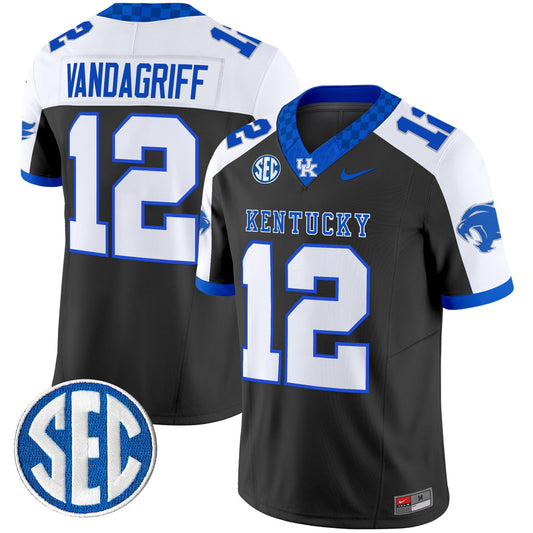 Brock Vandagriff Jersey #12 Kentucky Wildcats 2025 Limited Stitched Black Alter
