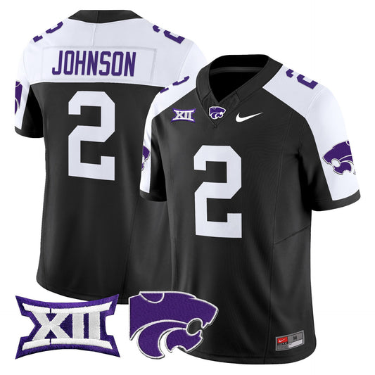 Avery Johnsonn Jersey #2 Kansas State Wildcats 2025 Limited Stitched Black Alter