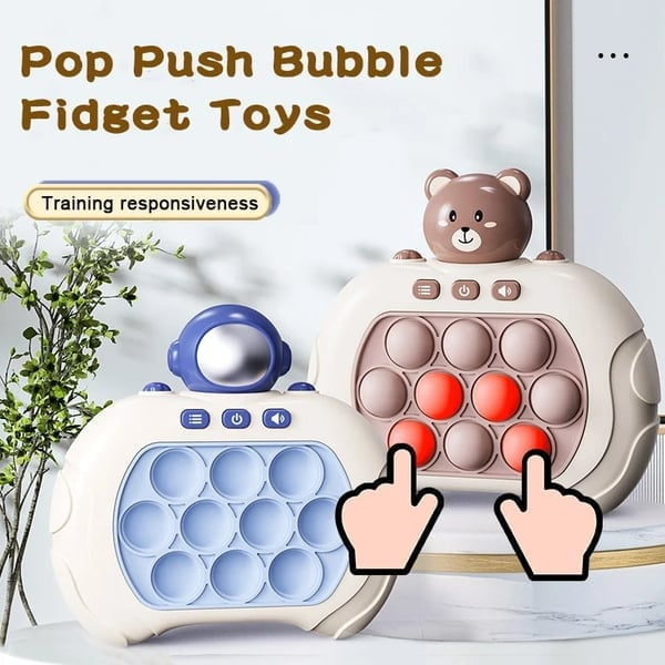 Quick Push Bubble Game, Pop Bubble Fidget Game Toy, Fast Push Popping Game Toys for Kids