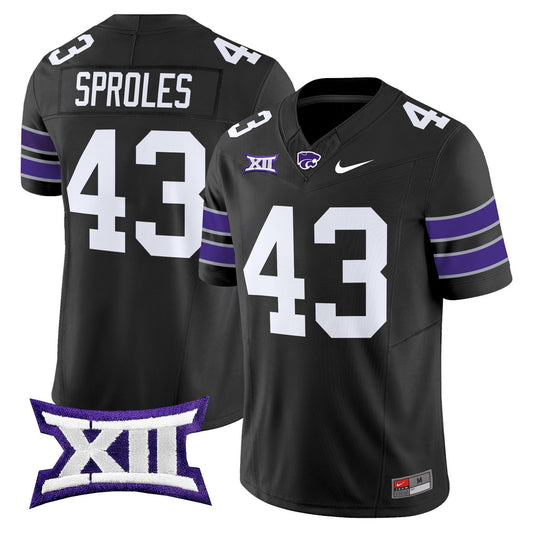 Darren Sproles Jersey #43 Kansas State Wildcats 2025 Limited Stitched Black