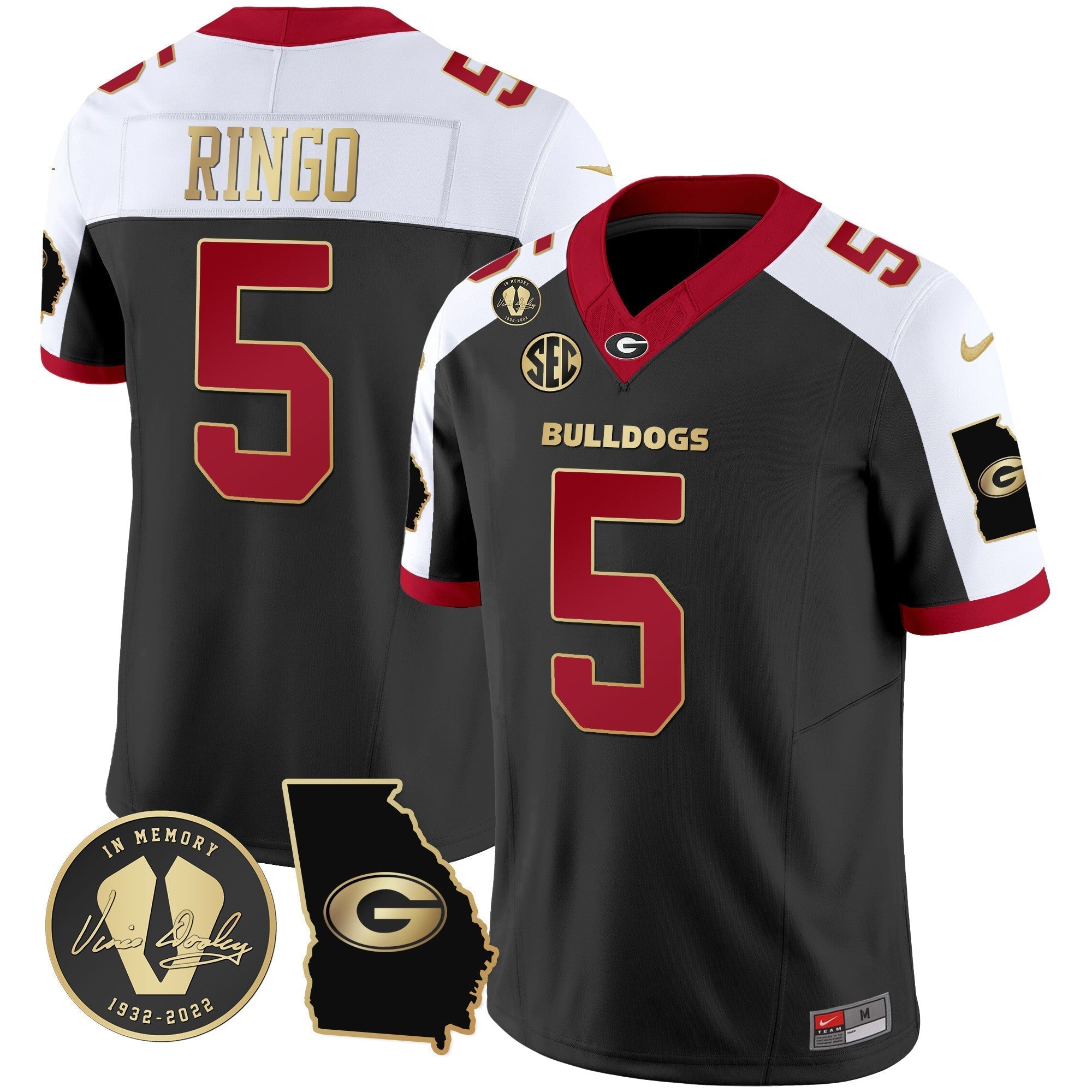 Men Georgia Bulldogs 2024 Vapor Jersey V3 - Georgia Map - All Stitched