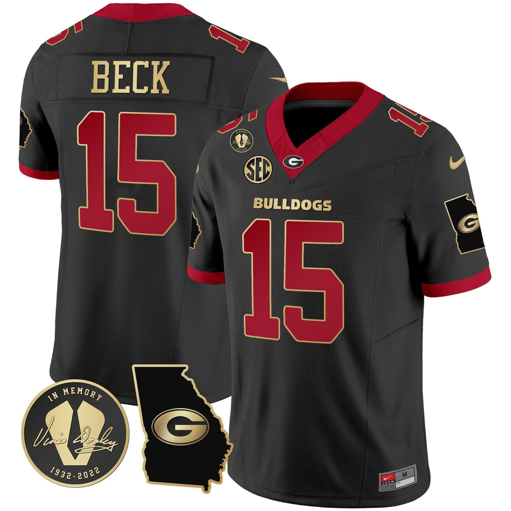Men Georgia Bulldogs 2024 Vapor Jersey V3 - Georgia Map - All Stitched