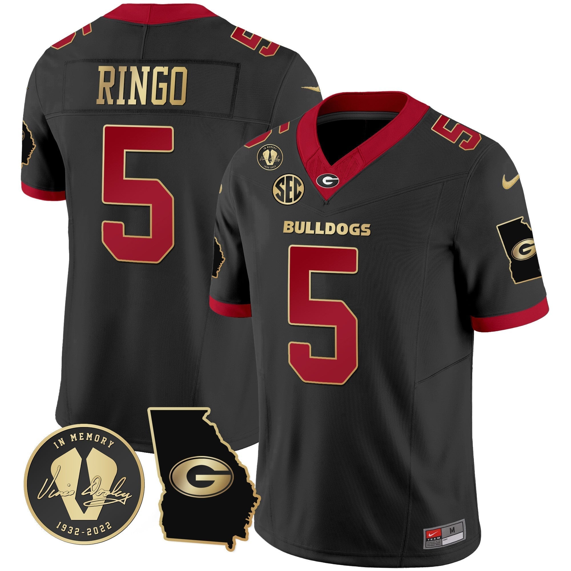 Men Georgia Bulldogs 2024 Vapor Jersey V3 - Georgia Map - All Stitched