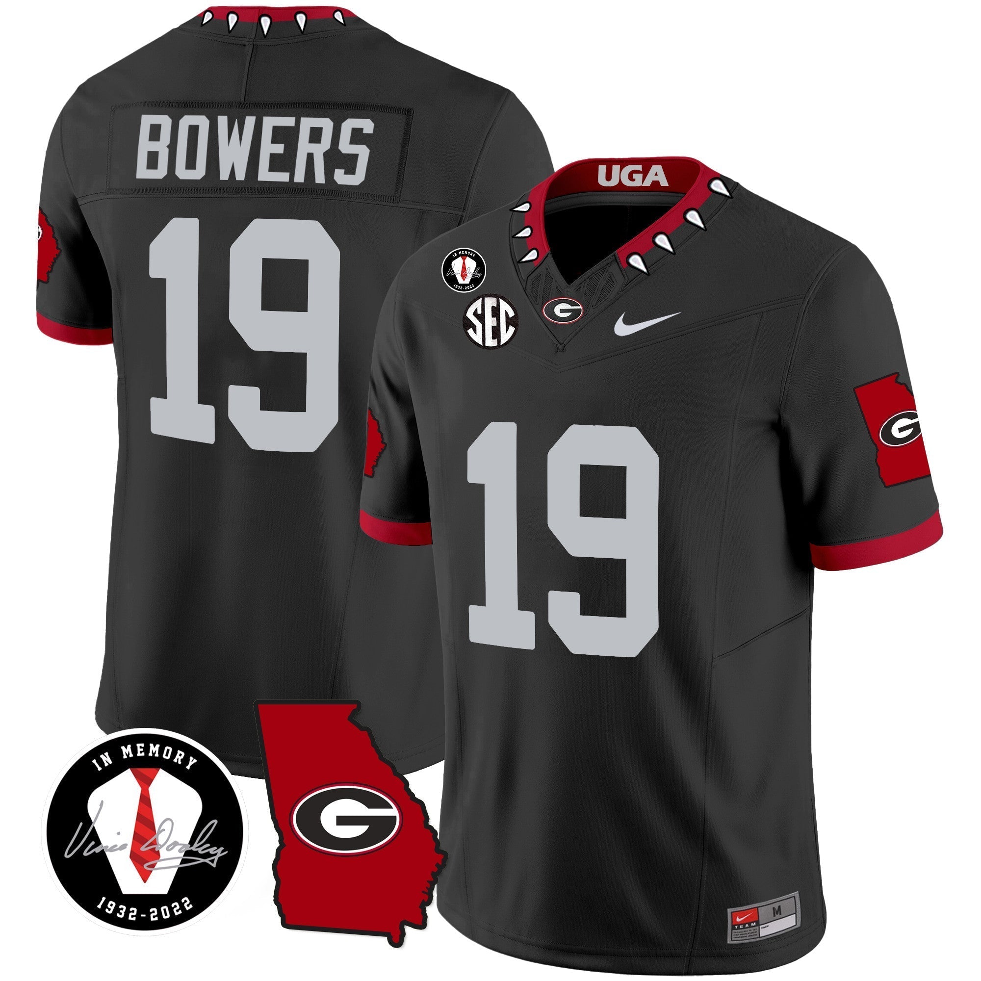 Men Georgia Bulldogs 2024 Vapor Jersey V3 - Georgia Map - All Stitched