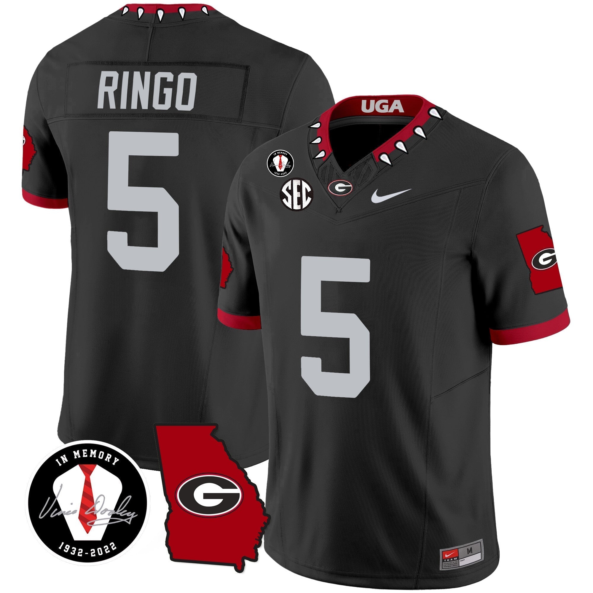 Men Georgia Bulldogs 2024 Vapor Jersey V3 - Georgia Map - All Stitched
