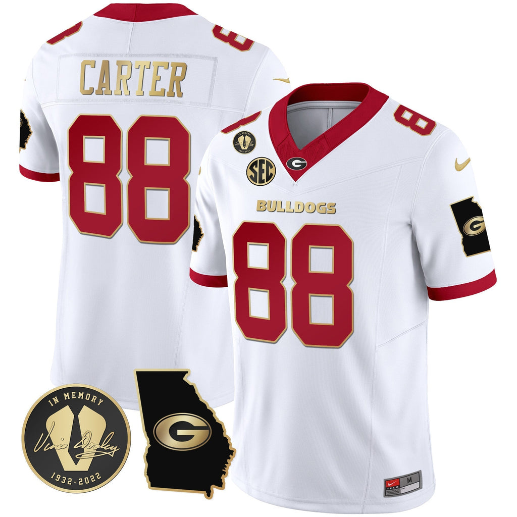 Men Georgia Bulldogs 2024 Vapor Jersey V3 - Georgia Map - All Stitched