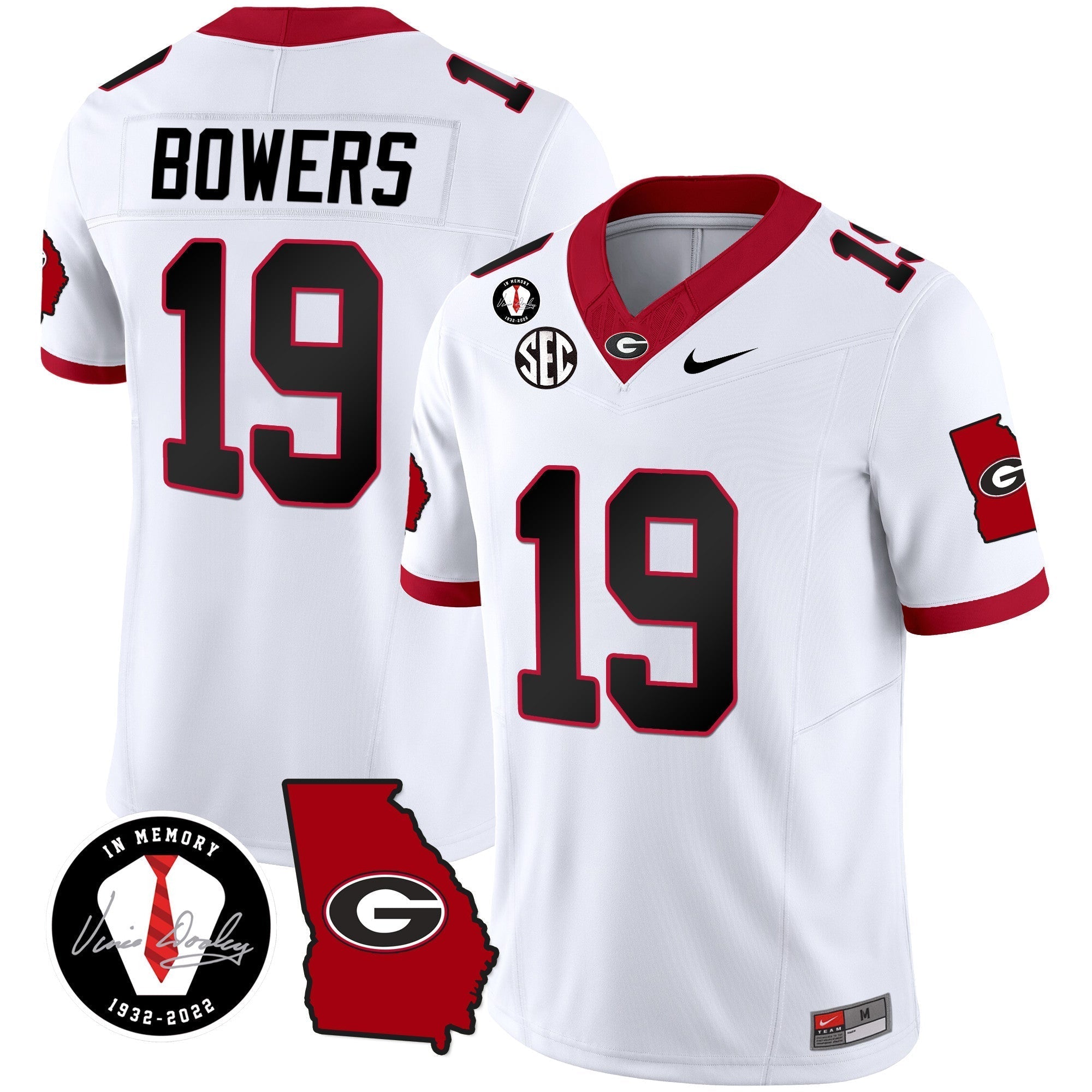 Men Georgia Bulldogs 2024 Vapor Jersey V3 - Georgia Map - All Stitched