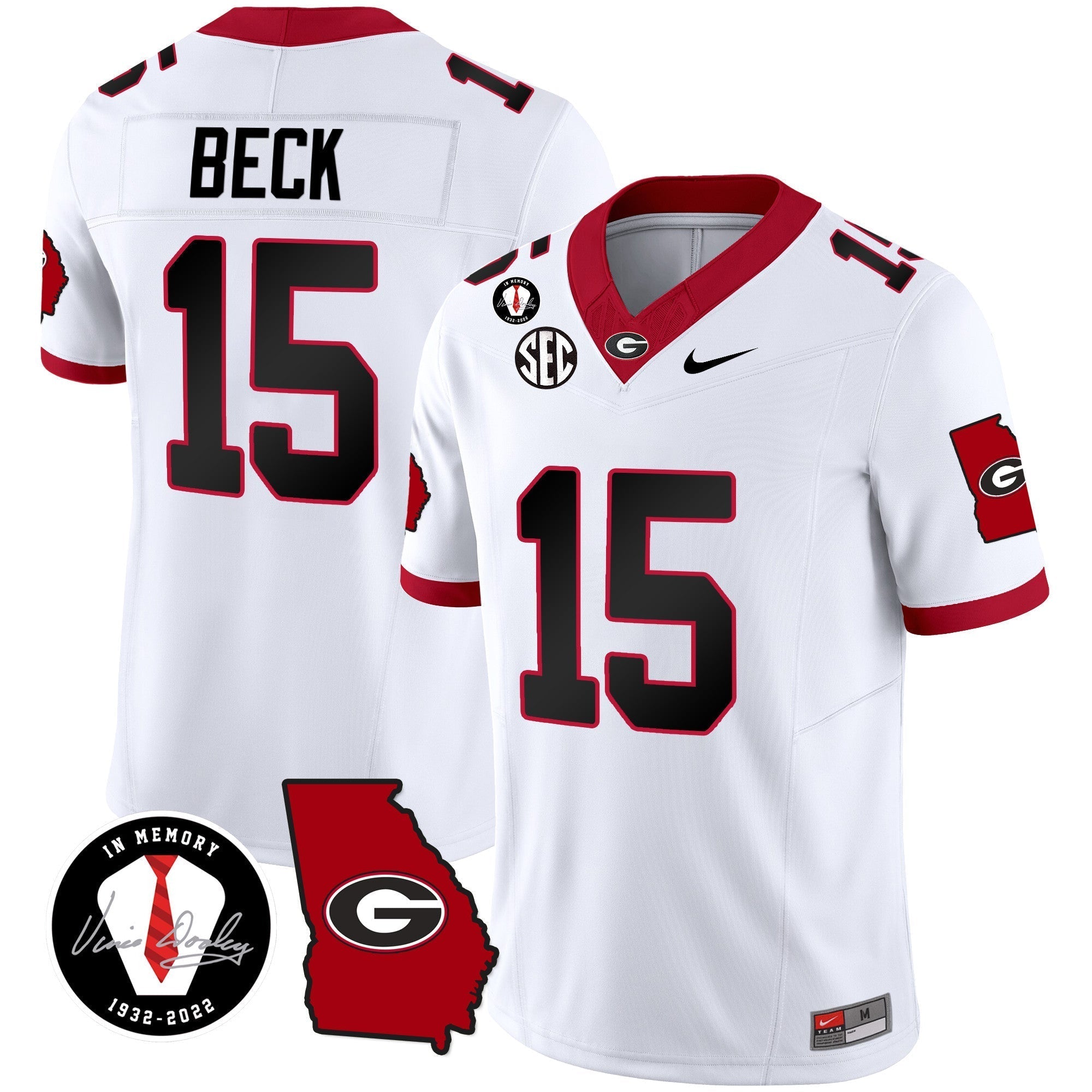 Men Georgia Bulldogs 2024 Vapor Jersey V3 - Georgia Map - All Stitched