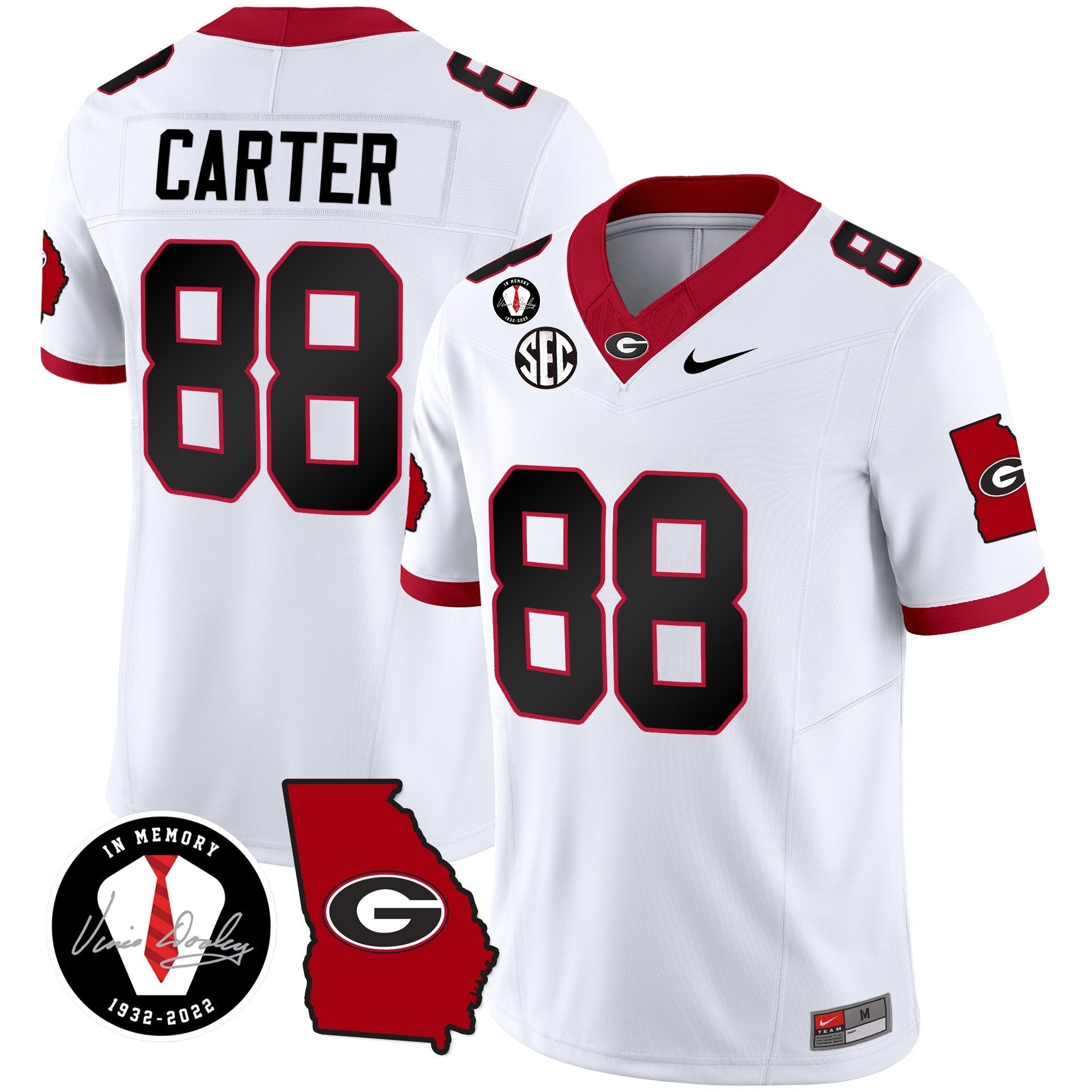 Men Georgia Bulldogs 2024 Vapor Jersey V3 - Georgia Map - All Stitched