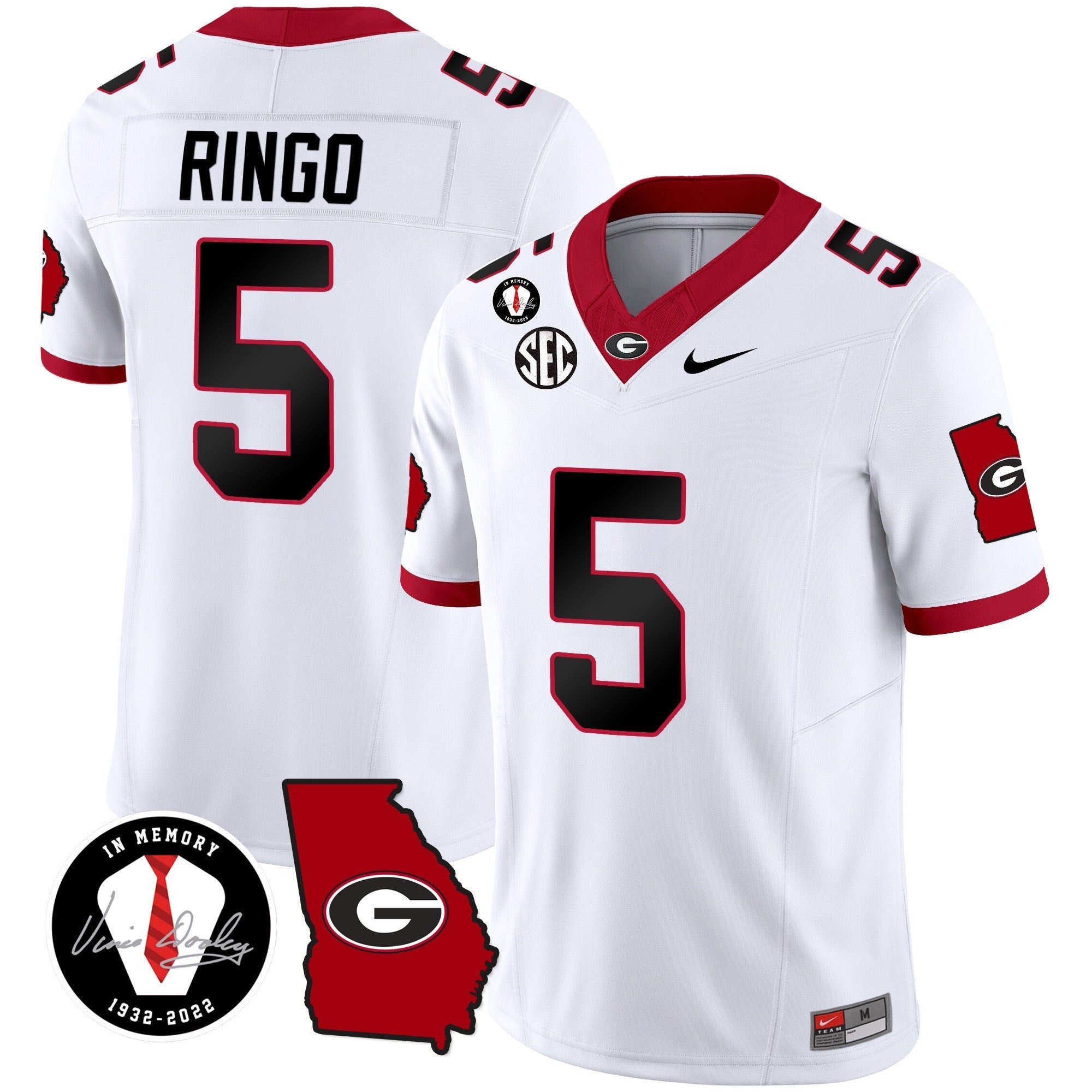 Men Georgia Bulldogs 2024 Vapor Jersey V3 - Georgia Map - All Stitched