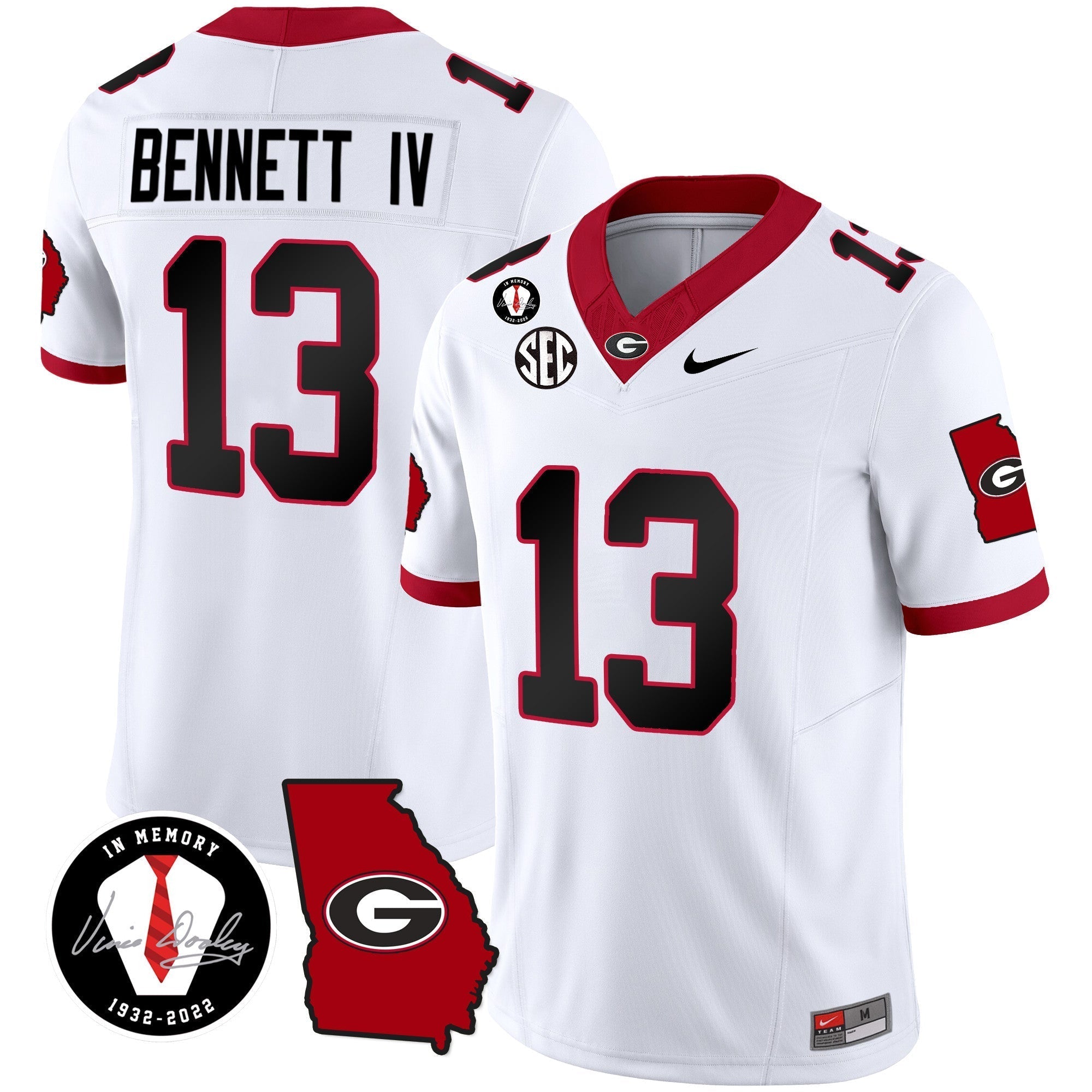 Men Georgia Bulldogs 2024 Vapor Jersey V3 - Georgia Map - All Stitched