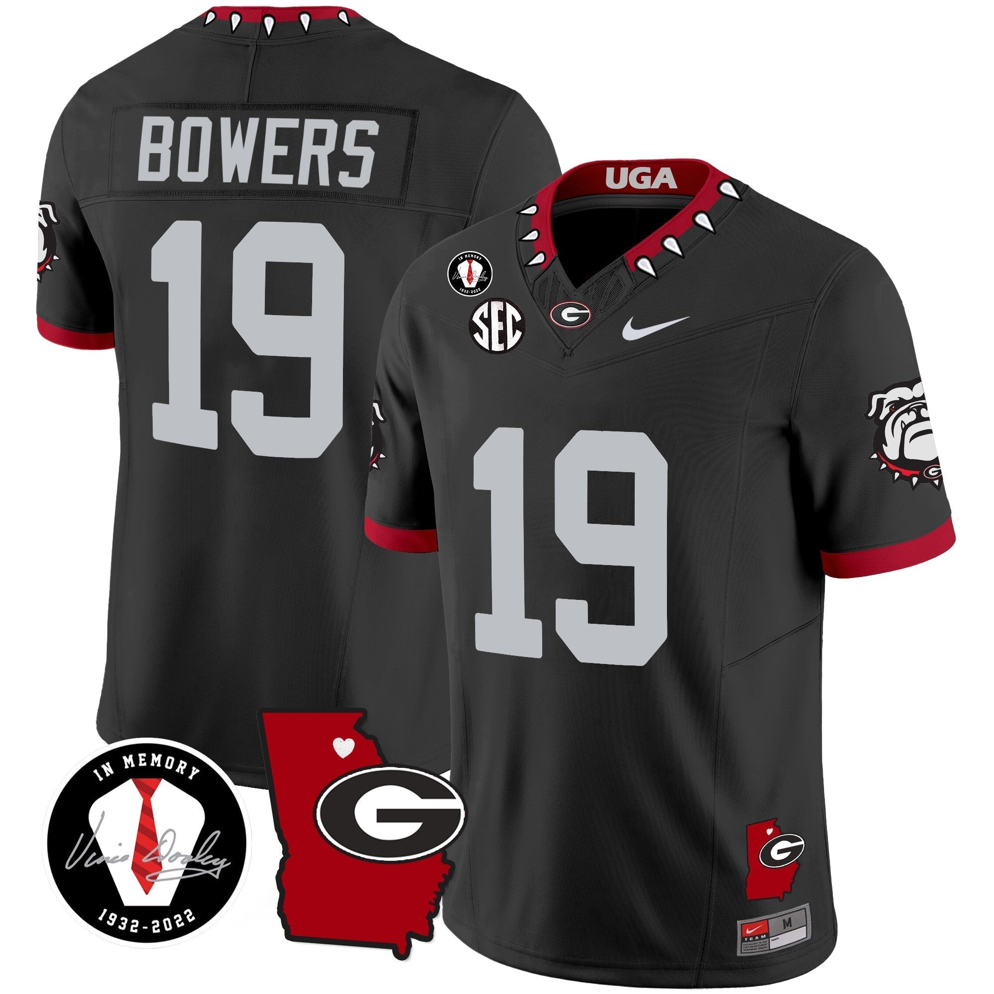 Men Georgia Bulldogs 2024 Vapor Jersey V4 - Georgia Map - All Stitched