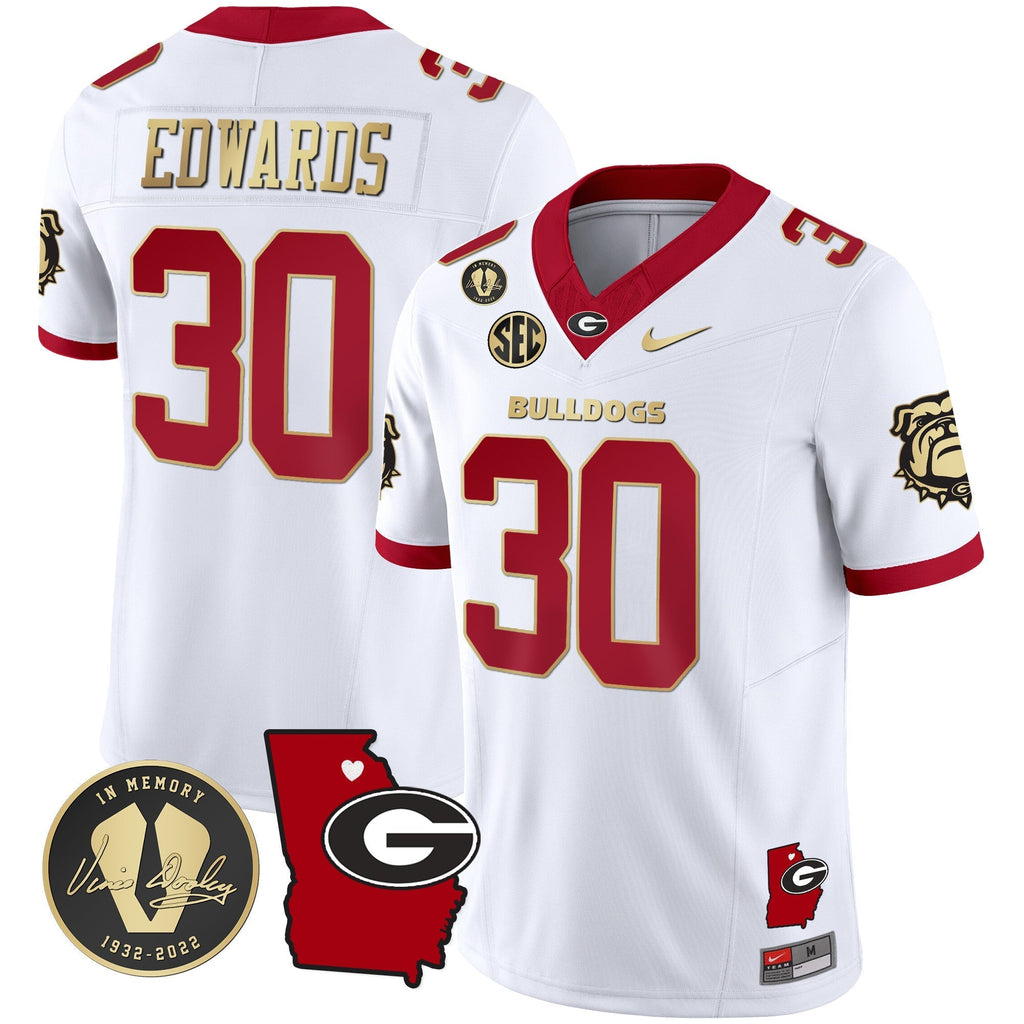 Men Georgia Bulldogs 2024 Vapor Jersey V4 - Georgia Map - All Stitched