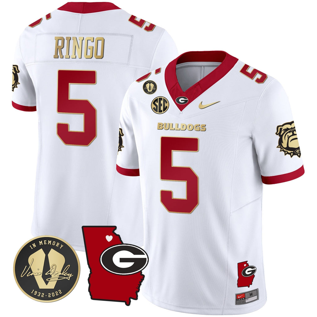 Men Georgia Bulldogs 2024 Vapor Jersey V4 - Georgia Map - All Stitched