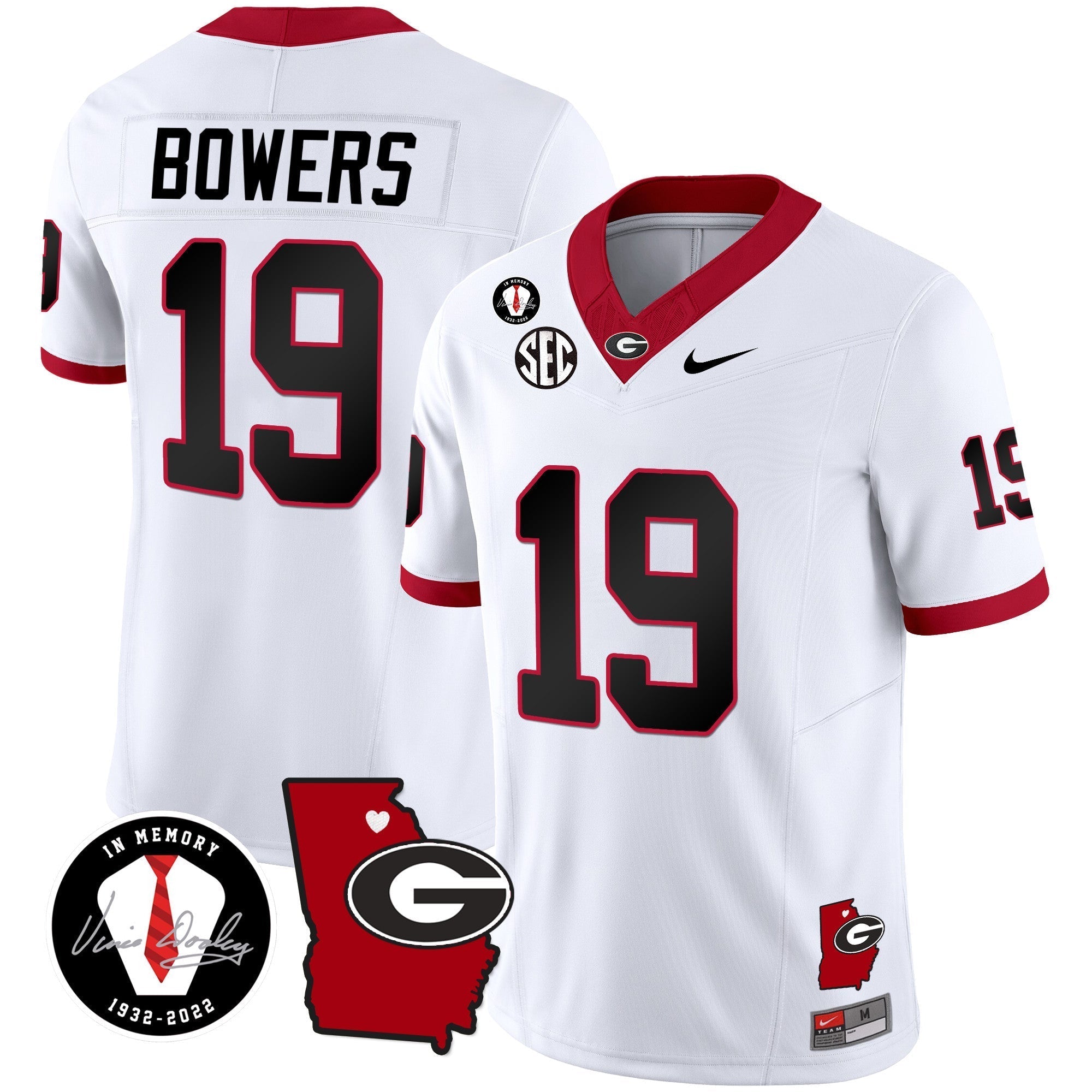 Men Georgia Bulldogs 2024 Vapor Jersey V4 - Georgia Map - All Stitched