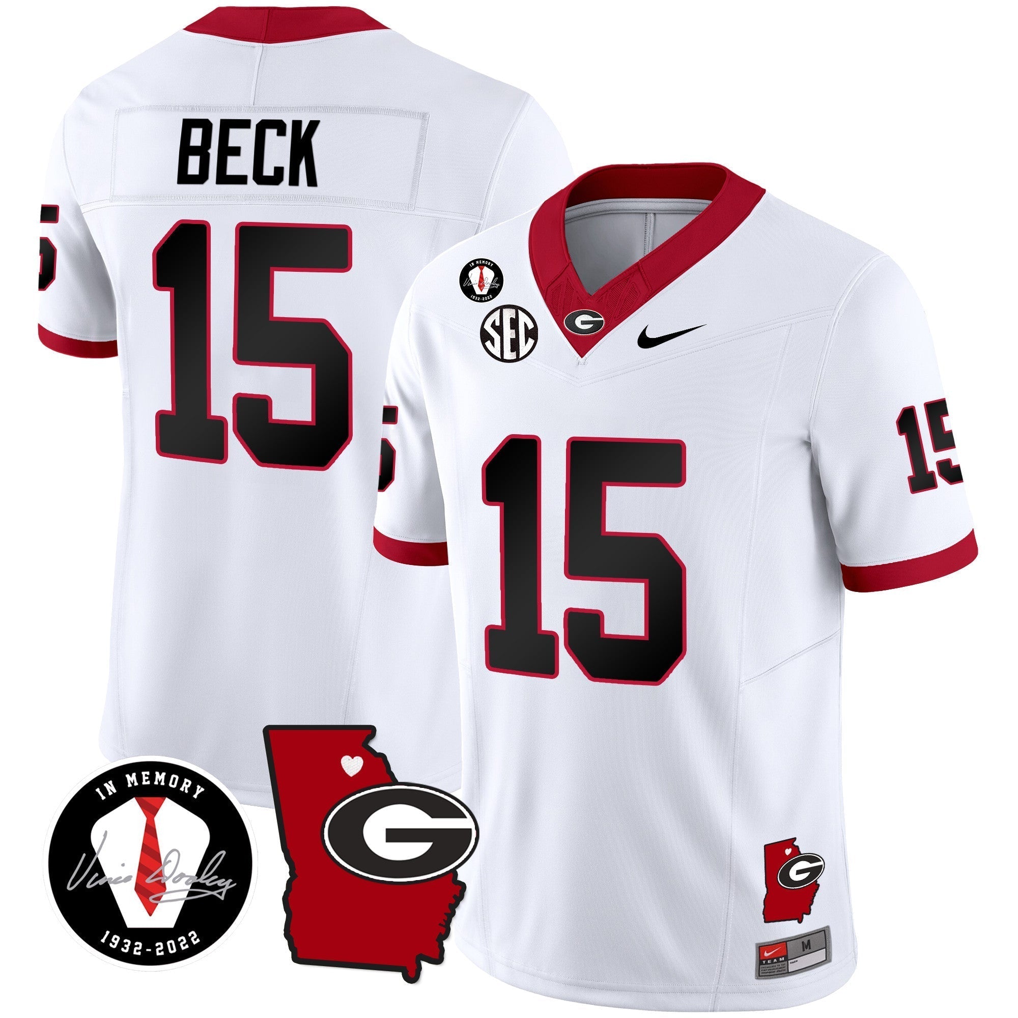 Men Georgia Bulldogs 2024 Vapor Jersey V4 - Georgia Map - All Stitched