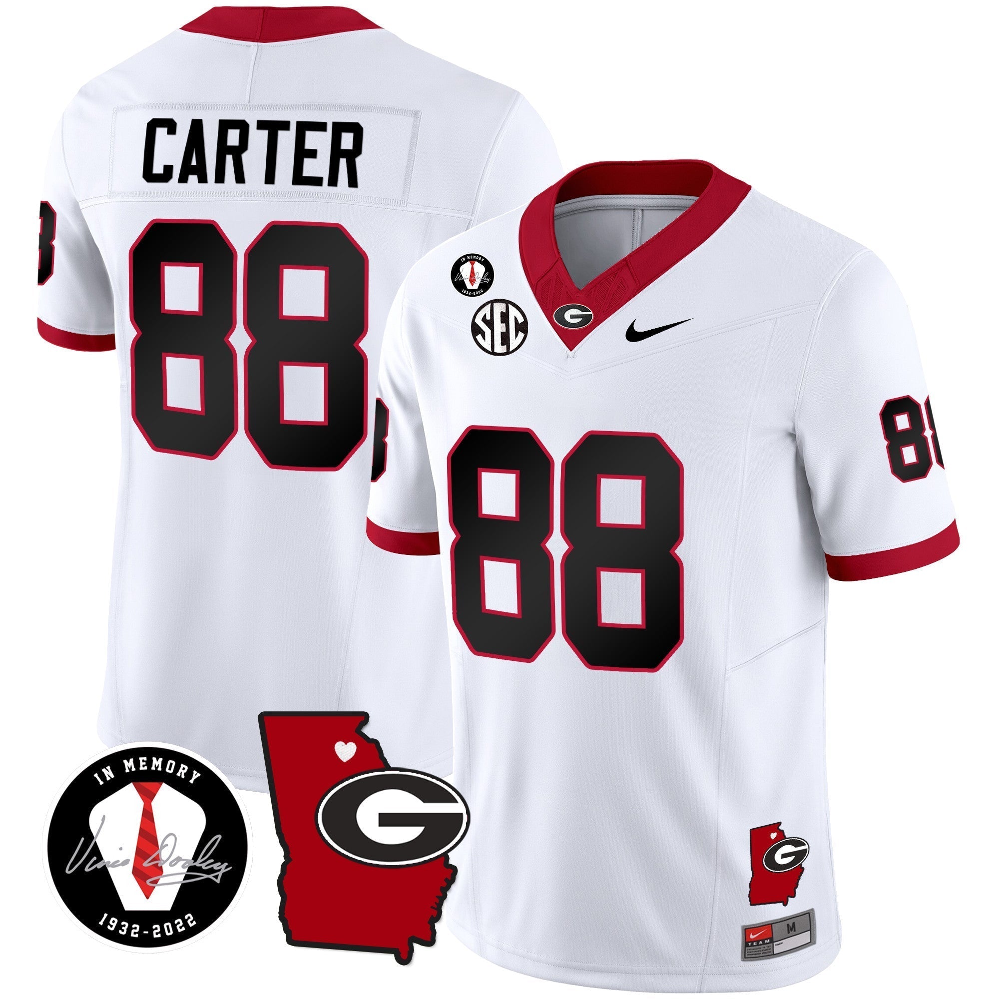Men Georgia Bulldogs 2024 Vapor Jersey V4 - Georgia Map - All Stitched