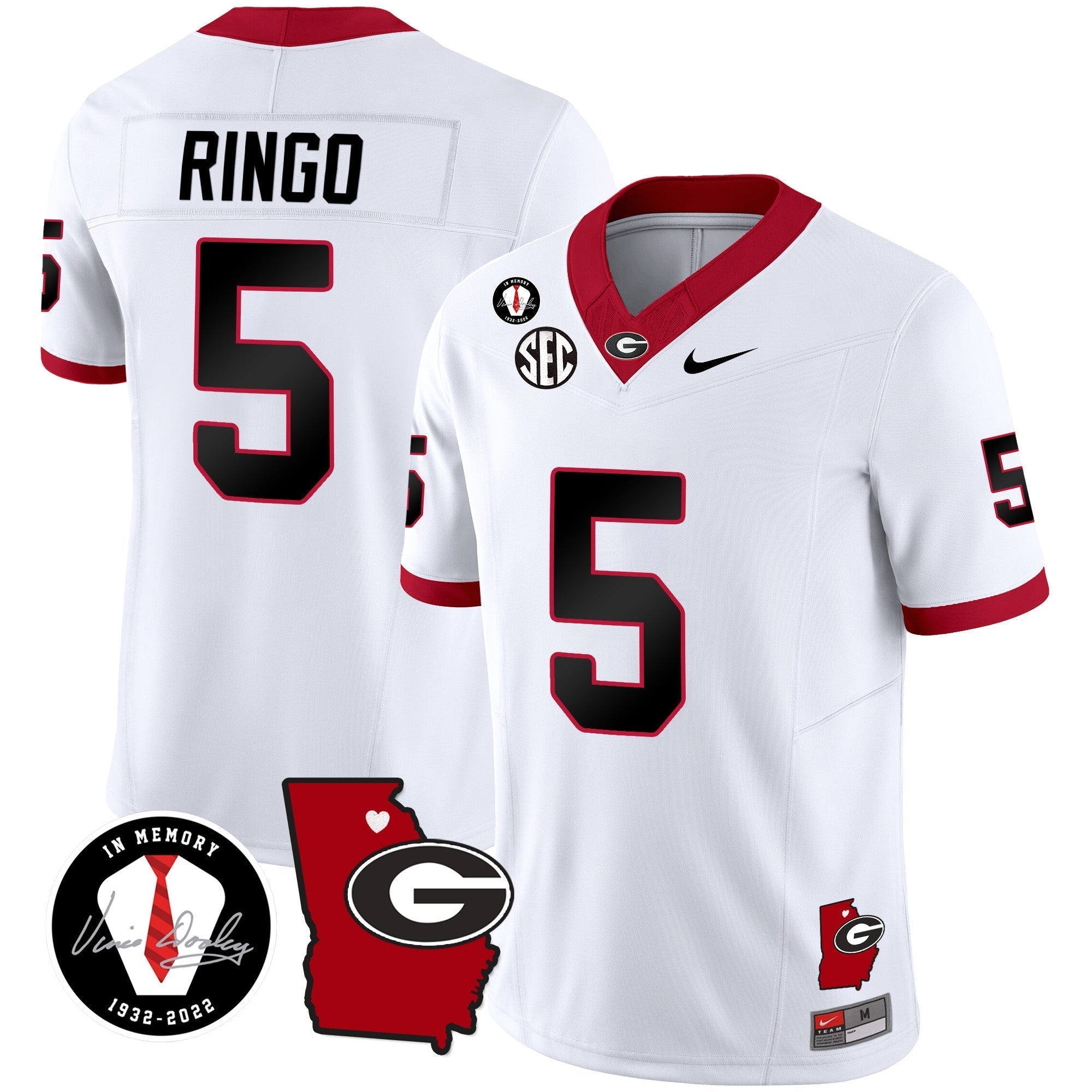 Men Georgia Bulldogs 2024 Vapor Jersey V4 - Georgia Map - All Stitched