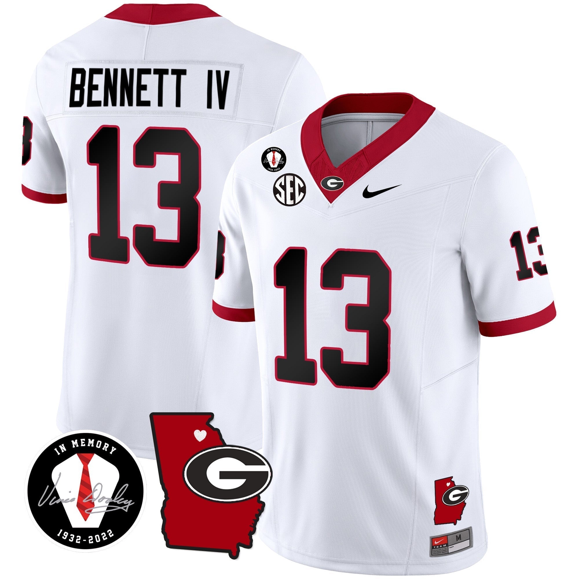 Men Georgia Bulldogs 2024 Vapor Jersey V4 - Georgia Map - All Stitched