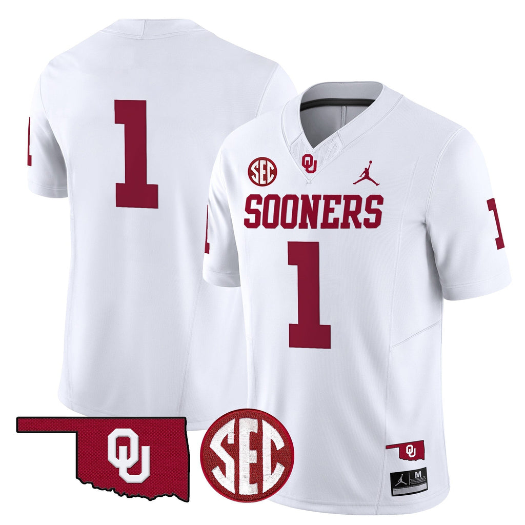 Men Oklahoma Sooners 2024 Vapor Limited Jersey - SEC Patch - All Stitched
