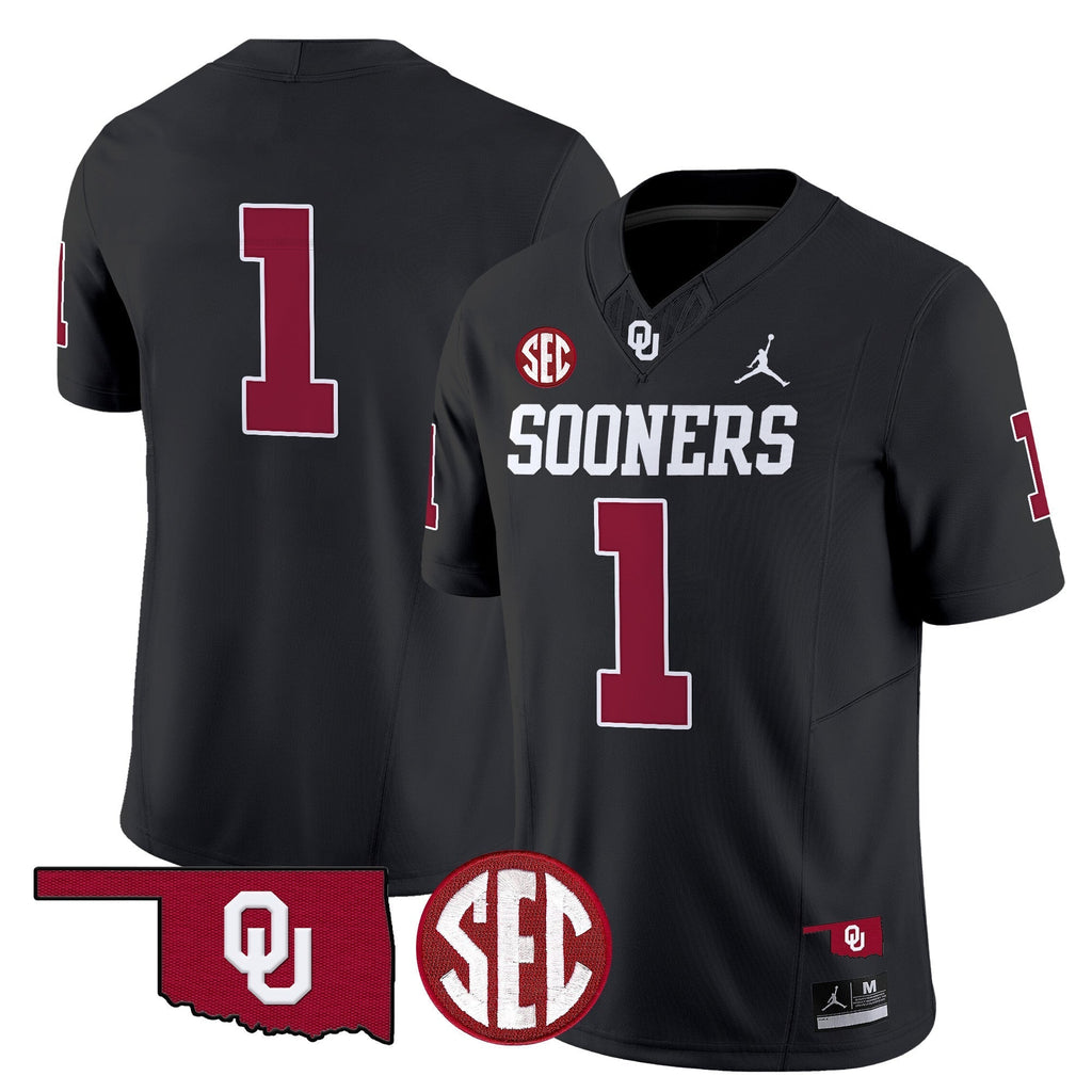 Men Oklahoma Sooners 2024 Vapor Limited Jersey - SEC Patch - All Stitched
