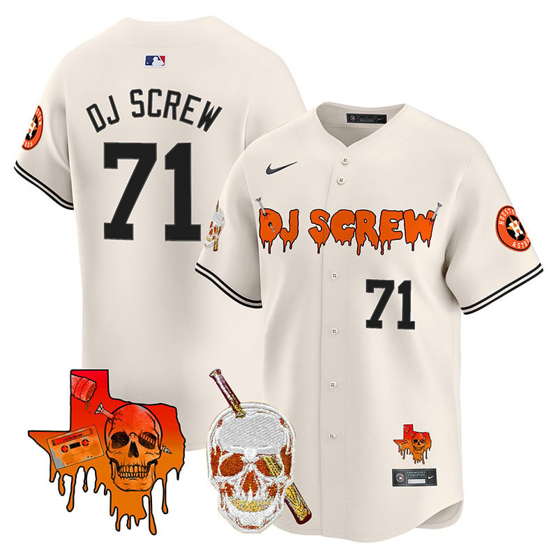 Men Houston Astros DJ Screw Vapor Premier Limited Jersey V2 - All Stitched