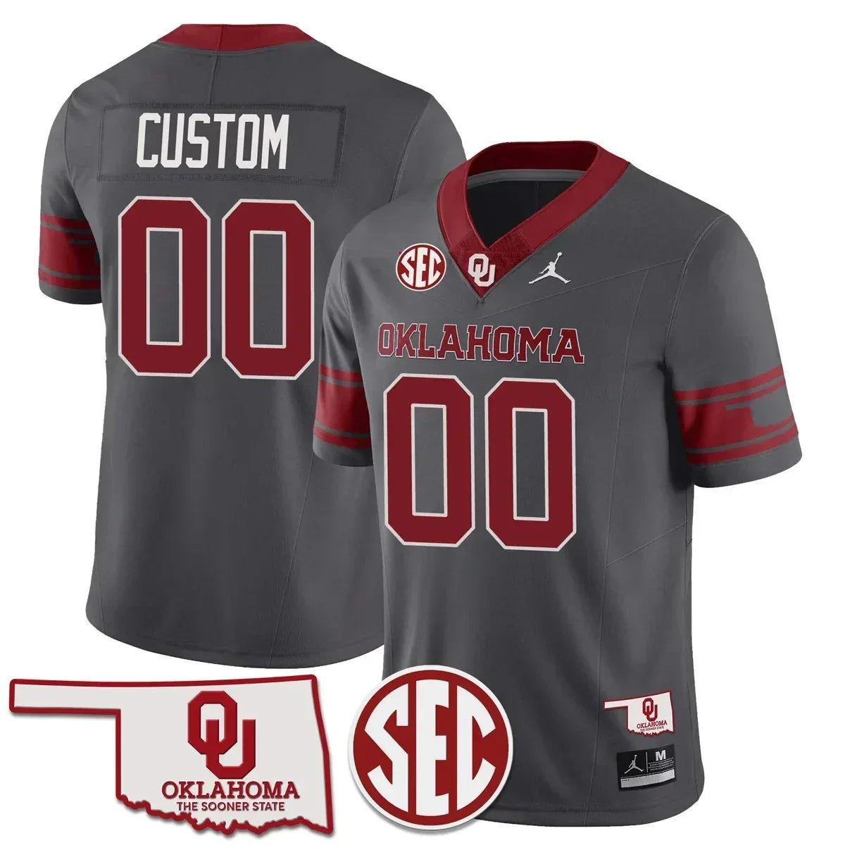 Custom Oklahoma Sooners 2024 SEC Patch Vapor Premier Limited Jersey - All Stitched